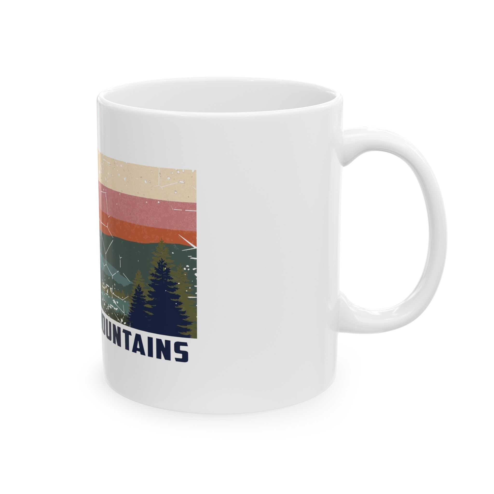 Porcupine Mountains Vintage Sunset Ceramic Mug Style 2 (11oz/15oz) - Image 5